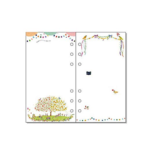 Senrise Nachfüllbare Seiten, A5, 6 Löcher, farbige Nachfüllblätter, persönlicher Organizer zum Schreiben Ihres Tages-/Wochen-/Monatsplans (40 Seiten, 2 Stück) von SENRISE