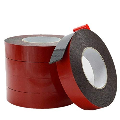 Sense Schaumstoff-Klebeband, doppelseitig, aus Schaumstoff, Rot, wasserfest, für Handys, Kamera, Dekorationsstreifen, Papier, etc. (12 mm) 5 Stück von SENRISE