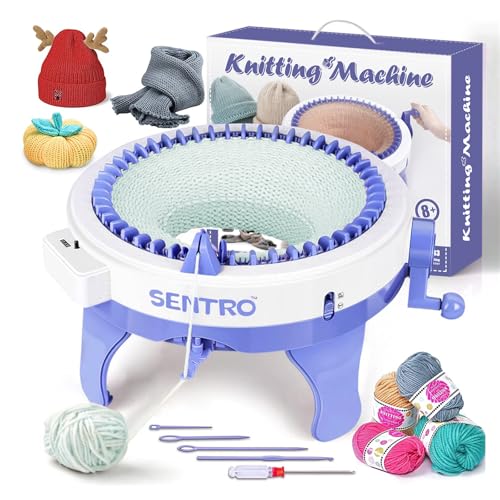 SENTRO 48-Nadel-Strickmaschine, vielseitige Rundstrickmaschine für Erwachsene, perfekt für Häkel- und Strickprojekte, ideal für Anfänger und Experten von SENTRO