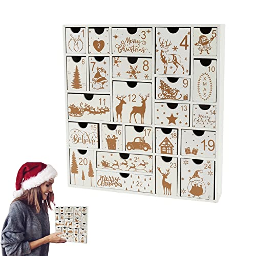 Countdown Weihnachten Personalisierte Countdown Niedlicher Countdown Urlaub Kinder Adventskalender Vintage Tischdekorationen Holz Countdown von SENZZ