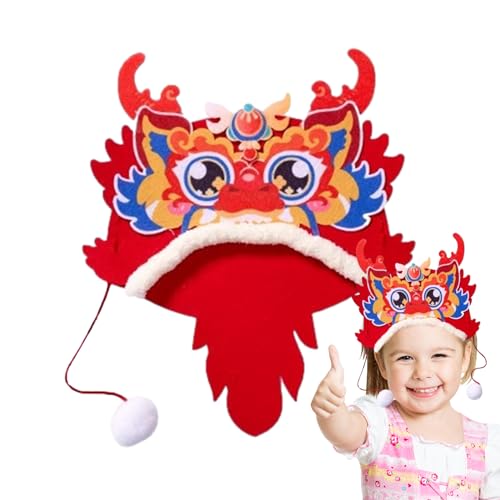 Drachen Maskottchen, chinesischer Drachenhut, Drachenplüschhut, 2024, Material Kit für chinesische Neujahrshut , Partykostümzubehör für p Festival von SENZZ