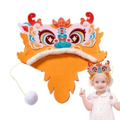 Drachen Maskottchen, chinesischer Drachenhut, Drachenplüschhut, 2024, Material Kit für chinesische Neujahrshut , Partykostümzubehör für p Festival von SENZZ