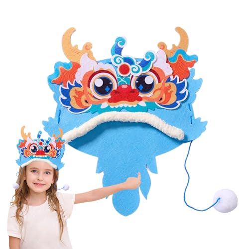 Drachen Maskottchen, chinesischer Drachenhut, Drachenplüschhut, 2024, Material Kit für chinesische Neujahrshut , Partykostümzubehör für p Festival von SENZZ