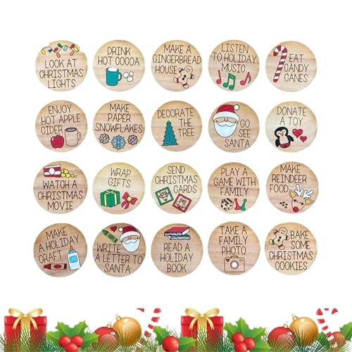 Weihnachts-Countdown-Town, Holz-Kalender, Adventskalender mit Countdown-Countdown für Weihnachten, Handwerk, Album für die von SENZZ