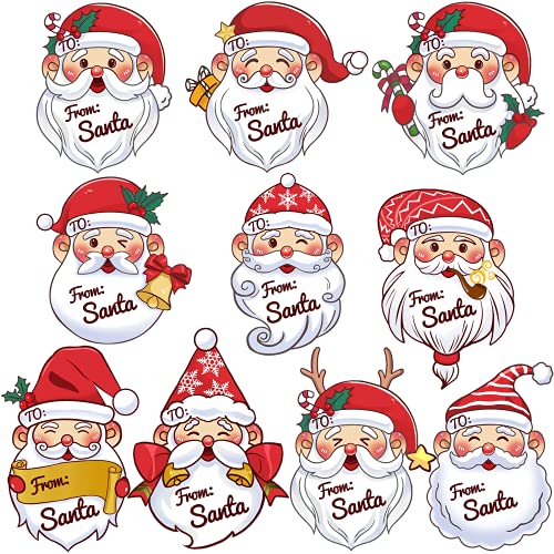 SEPGLITTER 60 Stück Weihnachtsaufkleber, Selbstklebende Weihnachten Aufkleber Weihnachtsmann Sticker Weihnachten Geschenk Dekorative Weihnachtssticker für Verpackung, Partygeschenke von SEPGLITTER