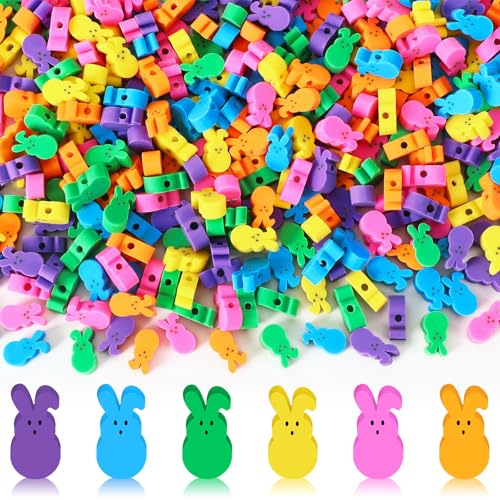 SEPGLITTER Oster-Polymer-Ton-Perlen, 300 Stück, gemischte Hasen-Abstandshalter für Frühling, Ostern, Schmuckherstellung, DIY-Armband, Halskette, Zubehör, Bastelzubehör, Partyzubehör von SEPGLITTER