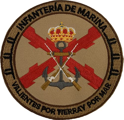 SERMILITAR Aufnäher, spanische Marine, Motiv Armee, 8,2 cm Durchmesser, Klett-Basis, Originelles Design, Marine, Militärischer Stil, Vinyl, Mittel, Rund, 1 Stück von SERMILITAR