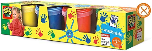 SES SES00305 4 Farben Fingerfarbe, Mehrfarbig, 1 Stück (1er Pack) von SES Creative