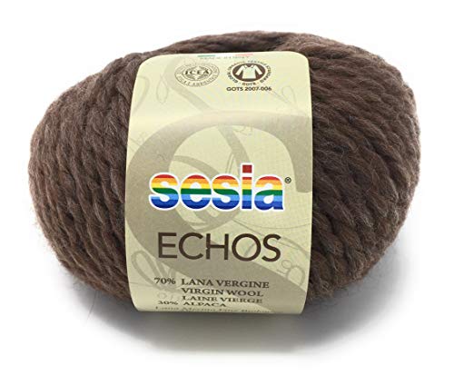 Sesia ECHOS Garn 50 g 50 m 70 % Schurwolle 30 % Alpaka Eisen 7-8 (1542masai) von Sesia