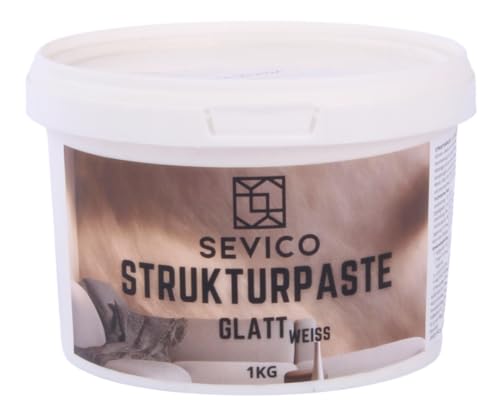 Strukturpaste Weiß 1 kg – Fein Spachtelmasse für Acrylmalerei, kreative Texturen und einzigartige Oberflächen für Künstler Spachtelmasse SEVICO von SEVICO