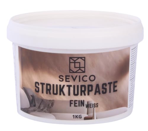 Strukturpaste Weiß 1 kg – Glatt Spachtelmasse für Acrylmalerei, kreative Texturen und einzigartige Oberflächen für Künstler Spachtelmasse SEVICO von SEVICO