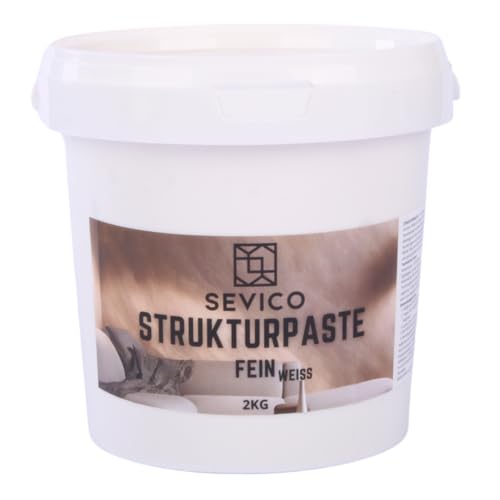 Strukturpaste Weiß 2 kg – Glatt Spachtelmasse für Acrylmalerei, kreative Texturen und einzigartige Oberflächen für Künstler Spachtelmasse SEVICO von SEVICO