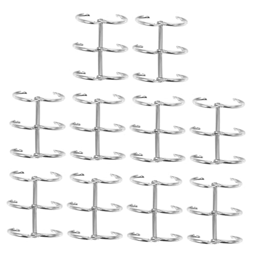 10st Tischkalender-bindering Notizkartenringe Zu Öffnende Kalenderringe Ringbuch Binderringe Klein Ringclips Metall Ring Binderringe Lose Karteikartenring Bücherringe Eisen Silver SEWACC von SEWACC