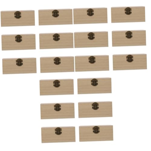 18 Stk Holzkiste Mit Schloss Schreibtischaufsatz Schubladen-schmuck-organizer Schatztruhe Behälter Mit Deckel Retro-verpackungsboxen Dekor Halter Ringspeicher-organizer Hölzern SEWACC von SEWACC