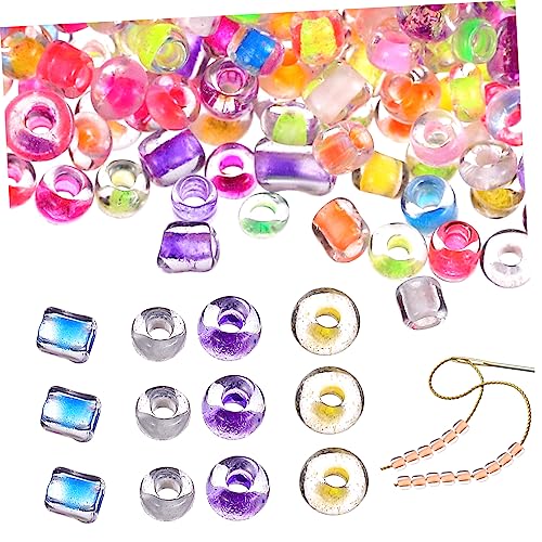 SEWACC 1 Packung Gefärbte Kernperlen Perlen-kit - Perlen Freundschaftsarmband-kit Coole Perlen Freundschaftsarmbänder Kette Perlenarmbänder Uv-perlen Buchstabenperlen Multi Rocailles Glas von SEWACC