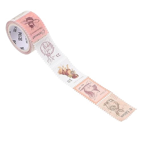 SEWACC 1 Rolle Briefmarken und Washi Tape kratzen Aufkleber Decoupage Kunstbedarf Klebeband für Briefmarken personalisierter individuation pouge life bewerbung Stickeralbum Stempel Papier von SEWACC