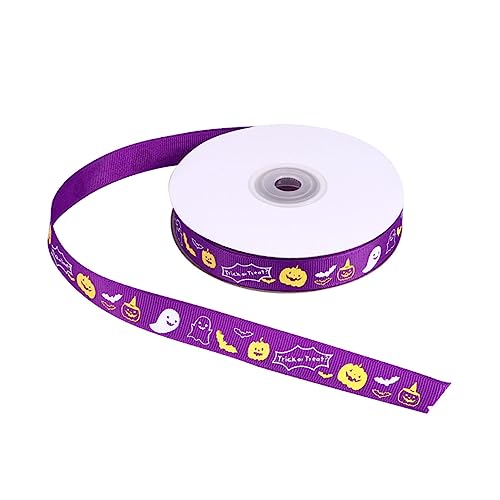 SEWACC 1 Rolle Halloween-geschenkband Horror Tür Süße Tüten Für Halloween Bänder Aufkleber Ecke Spinnennetz Girlande Halloween-bandbündel Halloween-dekorationsparty Rot Violett Polyester von SEWACC