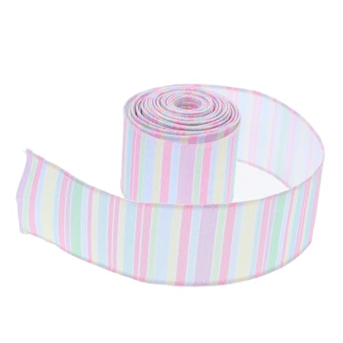 SEWACC 1 Rolle Osterband Federdrahtband Geschenkband Zum Verpacken Geschenkband Für Die Party Bonbonband Band Für Pastellband Pastellfarbenes Band Schönes Paketband Polyester von SEWACC