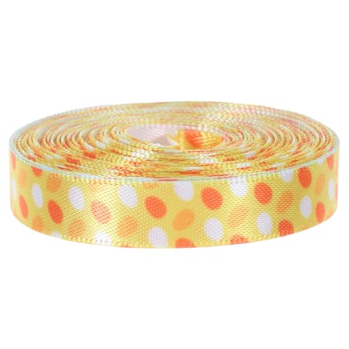 SEWACC 1 Rolle Ostern-Geschenkband künstliche Pflanzen Partydekorationen rotes Band Bänder seidenband ribbon basteln bastelset Kunstband zu Ostern Osterdekorationsband Polyester Yellow von SEWACC