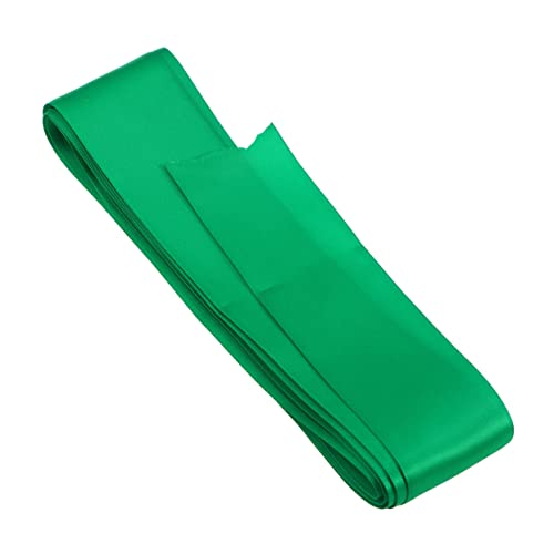 SEWACC 1 Rolle Satinband festliches Band Stoffband Band zum Basteln klebeband doppelseitig double sided tape zubehör für haarschleifen selber machen Partydekoration Handwerk Green von SEWACC