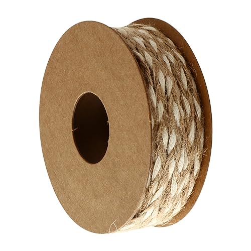 SEWACC 1 Rolle Schleife natürliche Juteschnur Jutegarn geflochtenes Band Geschenkband Weihnachtsband seidenband bändchen DIY handgemachtes Band Hochzeit DIY Band Hanfseil Beige von SEWACC