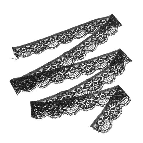 SEWACC 1 Rolle Spitze Baumwollhäkeln Elastisches Blumenband Elastisches Stoff Blumenhäkchen Stoff Brautwatte Elastisches Häkelband Blumenwatte Elastisches Stoffband Nylon Schwarz SEWACC 1 Rolle Spitze Baumwollhäkeln Elastisches Blumenband Elastisches Stoff Blumenhäkchen Stoff Brautwatte Elastisches Häkelband Blumenwatte Elastisches Stoffband Nylon Schwarz von SEWACC