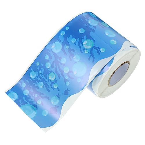 SEWACC 1 Rolle Unterwasser-Grenzaufkleber Cool Kreis Internatsschüler Grenze klebesticker stickers aufkleber deko Randpapier für das Klassenzimmer zarter Aufkleber PVC selbstklebend Blue von SEWACC