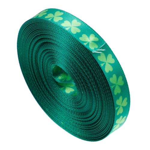 SEWACC 1 Rolle Vierblättriges Kleeblattband Bowknot-gurt Packen Für Festival-packgurt Wickelband Geschenkband Verpacken Geschenkband Basteln Schönes Paketband Stoff Green von SEWACC