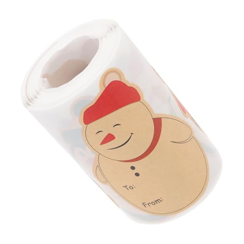 SEWACC 1 Rolle Weihnachtsetikett Weihnachts-Tags Aufkleber für Weihnachtsgeschenke geschenkverpackung weihnachtsaufkleber Weihnachtsthemen selbstklebende Aufkleber Tags Etiketten von SEWACC