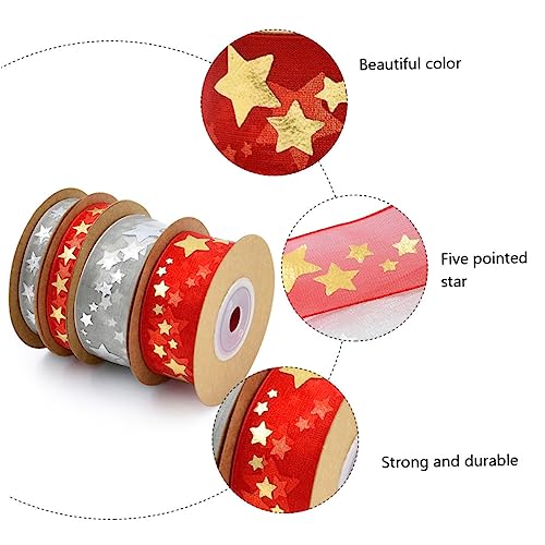 SEWACC 1 Rolle Weihnachtsgurte Goldenes Organza-Weihnachtsband glänzend Schleife für christmas ribbon stoffband weihnachten Feiertagsbänder dekoratives weihnachtsband Polyester rot SEWACC 1 Rolle Weihnachtsgurte Goldenes Organza-Weihnachtsband glänzend Schleife für christmas ribbon stoffband weihnachten Feiertagsbänder dekoratives weihnachtsband Polyester rot von SEWACC