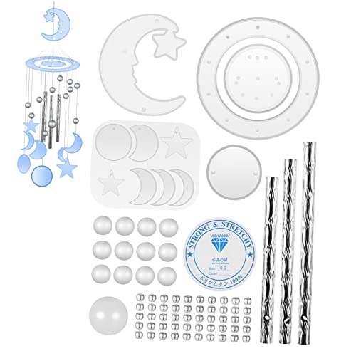 SEWACC 1 Satz Form für Windspiele bastelset anhänger spriegel Materialien für DIY-Windspiele Anlage Glockenspiel basteln Silikonform DIY Bastelform Epoxid-Silikon-Gießform Kieselgel von SEWACC