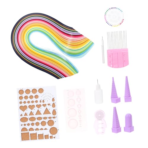 SEWACC 1 Satz Handgefertigtes Quiltset Aus Papier Quilling-starter-kit Quilling-bastelset Streifen Quillende Papierwerkzeuge Quilling-papier Scrapbook-kit Quilling-kleberflasche von SEWACC