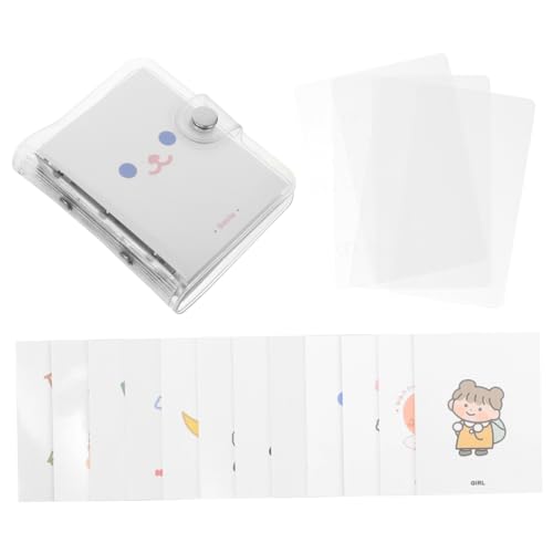 SEWACC 1 Satz Mini-notizbuch Laptopständer 3 Ringe, Nachfüllbar, Lose Blattform Kompositionshefte Raster-notizbuch Wiederverwendbar Journal -notebook Taschen-notizbücher, Groß Silver Pvc von SEWACC