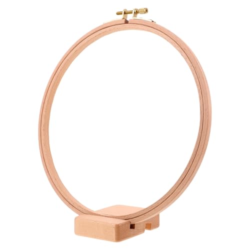 SEWACC 1 Satz Stickständer Riemenscheibe Ring Zubehör Handgemachter Stickrahmen Bausatz Extruder Sackleinen Quastengürtel Fotogürtel Armbänder Feier-servietten Prop-zubehör Hölzern Beige von SEWACC