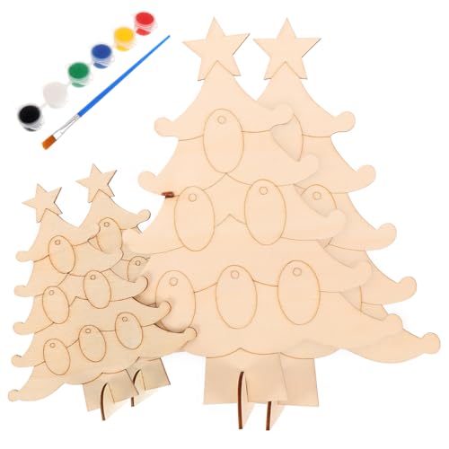 SEWACC 1 Satz Unfertige Holzscheiben Diy Dekor Unfertige Holzspäne Weihnachtsbaumanhänger Zum Basteln Unvollendeter Weihnachtsbaumanhänger Aus Holz Leere Holzspäne Diy Liefert Acrylfarbe von SEWACC