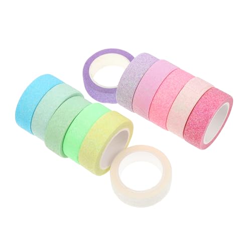 SEWACC 1 Satz Washi-tape Washi Tape Breit The Washi Tape Flashes Klebeband Für Kunstprojekte Glitter Glinet Handkontodruckband Papierklebeband Selber Machen Japanisches Papier 12 Rollen von SEWACC