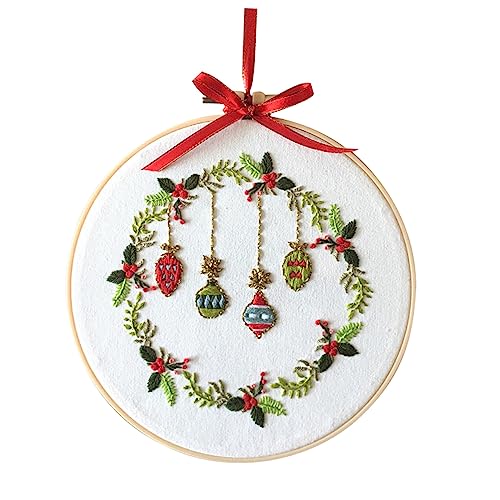 SEWACC 1 Satz Weihnachtskreuzstich embroidery kit embroidery set weihnachten dekoration Stich-Kit Bastelsets Bausatz Kreuzstichzubehör kunsthandwerkliche Stickereien Baumwollkleidung von SEWACC