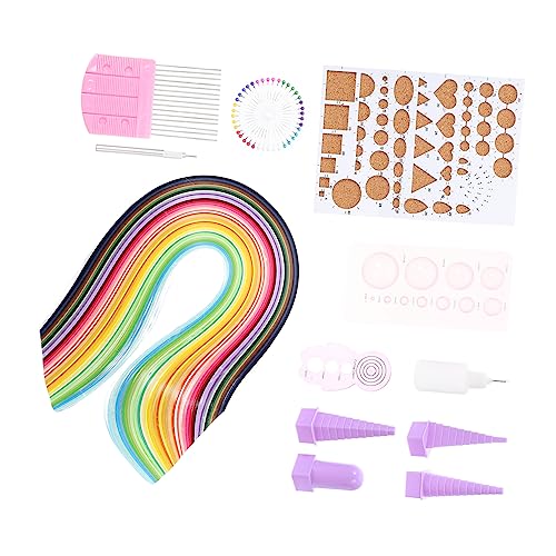 SEWACC 1 Satz handgefertigtes Quiltset aus Papier pro fussel mone professional anfänger Quilling-Starter-Kit Scrapbook-Kit werkzeug bastelset aus papier selber machen bunte Papierstreifen von SEWACC