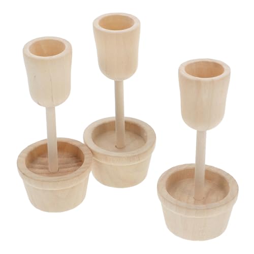 SEWACC 1 Set Holzhaus Unfertiger Mini Handwerk Für Diy-malerei Miniaturen Diy-handwerk Gartenset Für Bastelarbeiten Zum Muttertag Diy Miniatur Hölzern Beige von SEWACC