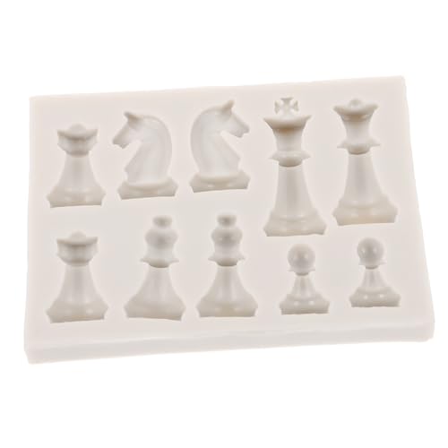 SEWACC 1 Set Schach DIY Form Schachformen Für Harzguss Interessante Schachformformen Flexible Schachformen Schachgussform DIY Gussform Schachförmige Epoxidform Schach Bastelformen von SEWACC