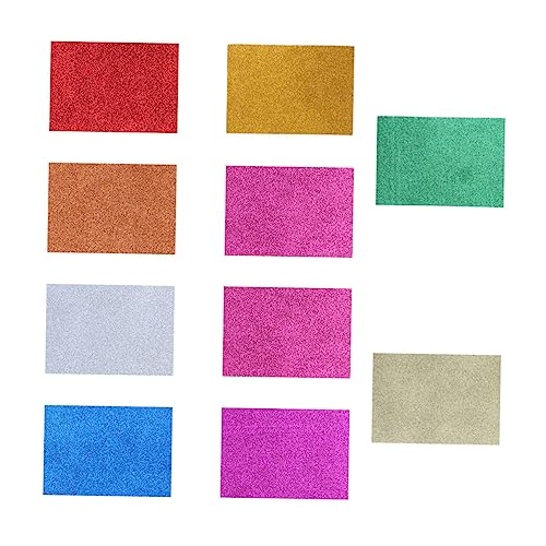 SEWACC 10 Blätter Glitzerpapier farbiges Kartonpapier DIY-Papier Bastelpapier manuelles DIY-Material metallisches Kartonpapier scrapbook scrap book scrapbbok Papier falten Papier für DIY von SEWACC