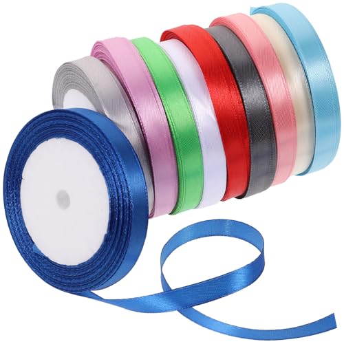 SEWACC 10 Rollen DIY Bastelband Satin Geschenkband Pastellweiß Dekoration Hochzeitsbänder Goldband Zum Basteln Band Für Blumenstrauß Verpackung Basteln Basteln Band Polyester SEWACC 10 Rollen DIY Bastelband Satin Geschenkband Pastellweiß Dekoration Hochzeitsbänder Goldband Zum Basteln Band Für Blumenstrauß Verpackung Basteln Basteln Band Polyester von SEWACC