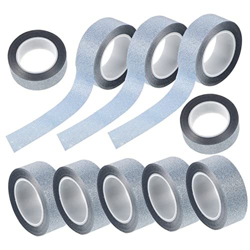 SEWACC 10 Rollen Glitzer und Washi-Tape Scrapbook-Washi-Tape Klebeband zum Verpacken von Geschenken Weihnachtsbastelband scrapbooking scheckheft Washi Tape Urlaub Geschenkband Papier Blue von SEWACC