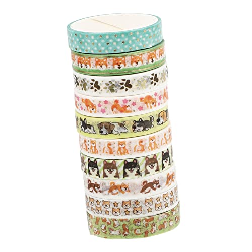 SEWACC 10 Rollen Heißpräge Washi Tape Geschenkband Folie Planer Abdeckband Schrott Glitzerband Vintage Aufkleber Glitzeraufkleber Selbstgemachte Aufkleber Bänder Hut von SEWACC