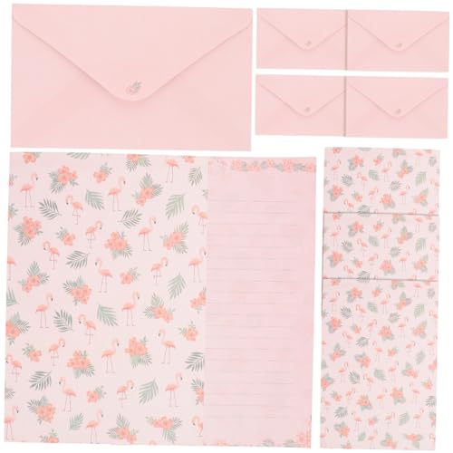 SEWACC 10 Sätze Umschlag für Einladung Briefpapier umhüllen Retro-Briefpapier Vintage-Umschläge briefumschläge set hochzeitseinladung Papierumschlag-Kit Briefkasten aus Papier Rosa von SEWACC