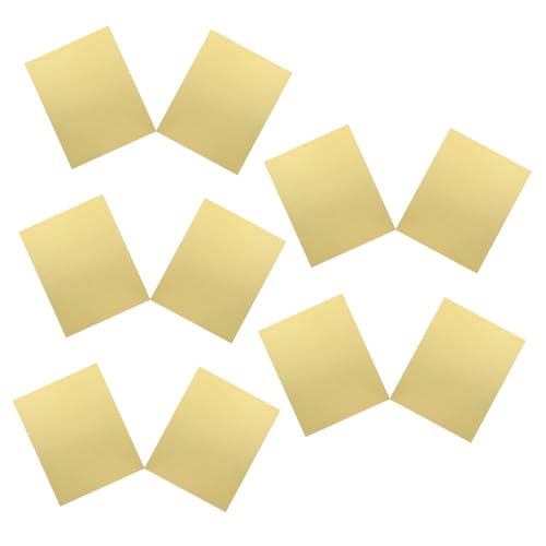 SEWACC 10 Stück Blätter Goldener einseitiger Karton Karte Inhaber Schließe etiketten papier goldenes bastelpapier goldenes Origami-Papier Goldmetallisches Papier 275g Papier von SEWACC