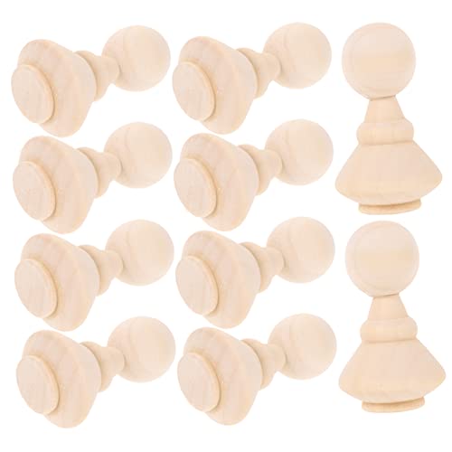 SEWACC 10 Stück DIY Puppenspielzeug Miniatur Set Peg Dolls Unvollendete Mini Mikrowellen Puppenhaus Peg Doll Zubehör Puppenauto Rohling Puppenkörper Zum Basteln Sternbild Puppe Holz von SEWACC