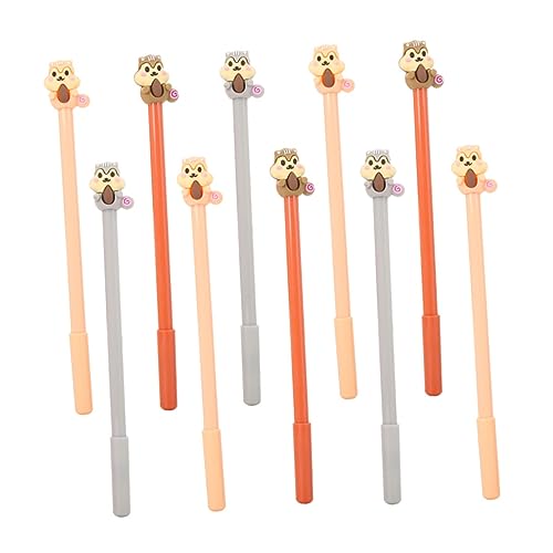 SEWACC 10 Stück Eichhörnchen Gel stift schreibwaren gelstifte Students Pen kettelstifte zeichenstift gel pen Textmarker Gel-Tintenstift Tintenroller fürs Büro Cartoon-Gelstift Plastik von SEWACC