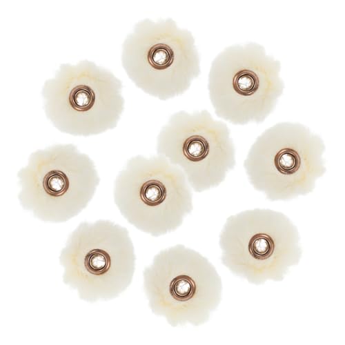 SEWACC 10 Stück Fellkugel Anhänger Pompons Pompons Für Schlüsselanhänger Gemischte Farben Pompons Bastel Pomps Schmuckherstellung Anhänger Kunstfell Ball Charms Pompom Perlen von SEWACC