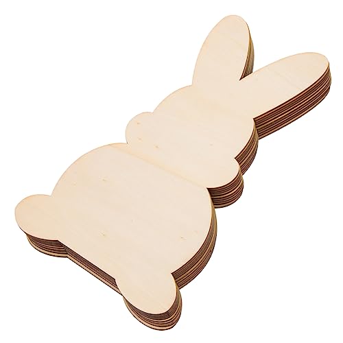 SEWACC 10 Stück Kaninchenholzchips Selber Machen Kassenspielzeug Für Trichter Weiden Leerzeichen Figur Hühnerspielzeug Hase Sparschwein Mädchen Bausätze Spaß Bausatz Verfilzt Khaki von SEWACC